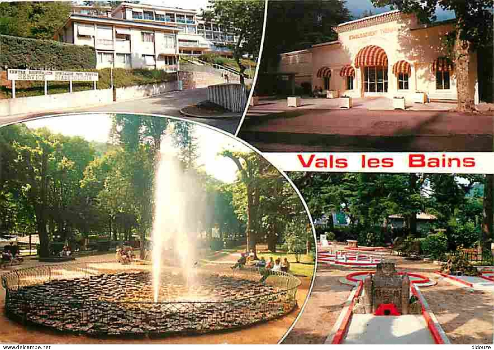 07 - Vals Les Bains - Multivues - Mini Golf - Flamme Postale - CPM - Voir Scans Recto-Verso - Vals Les Bains