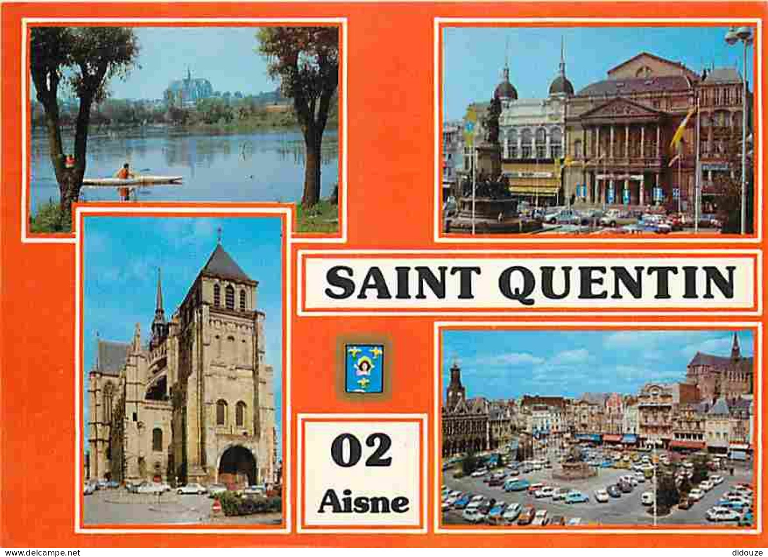 02 - Saint Quentin - Multivues - Automobiles - Blasons - CPM - Voir Scans Recto-Verso  - Saint Quentin