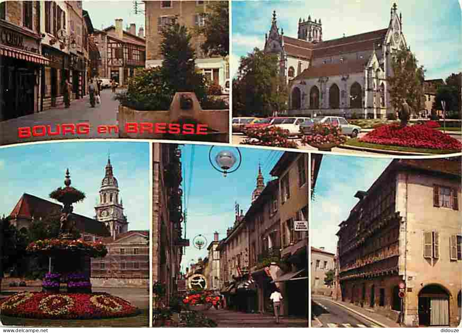 01 - Bourg En Bresse - Multivues - Automobiles - Fleurs - CPM - Voir Scans Recto-Verso  - Other & Unclassified