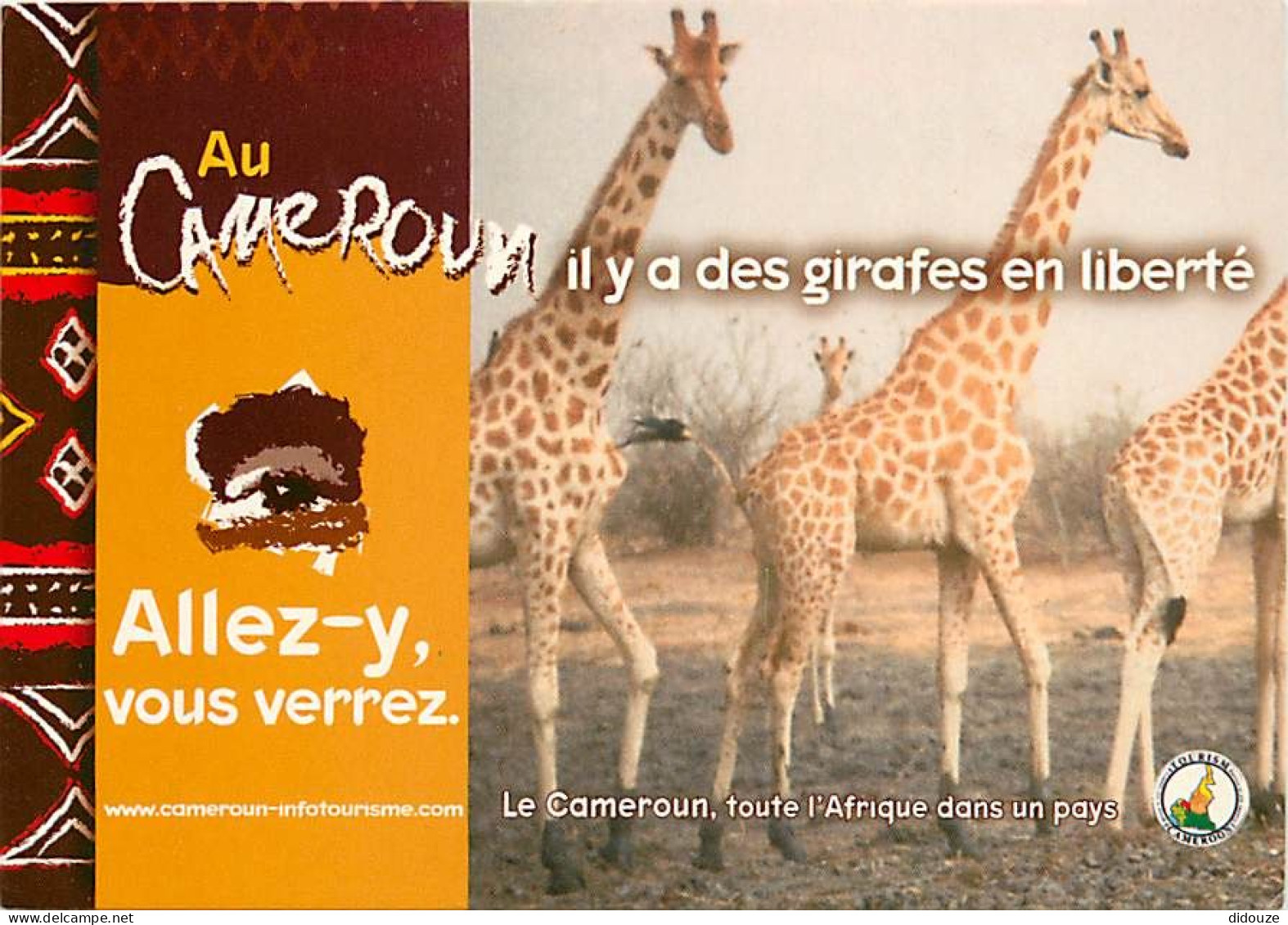 Animaux - Girafes - Cameroun - Parc National De Waza - Carte Publicitaire - Carte Neuve - CPM - Voir Scans Recto-Verso - Giraffes