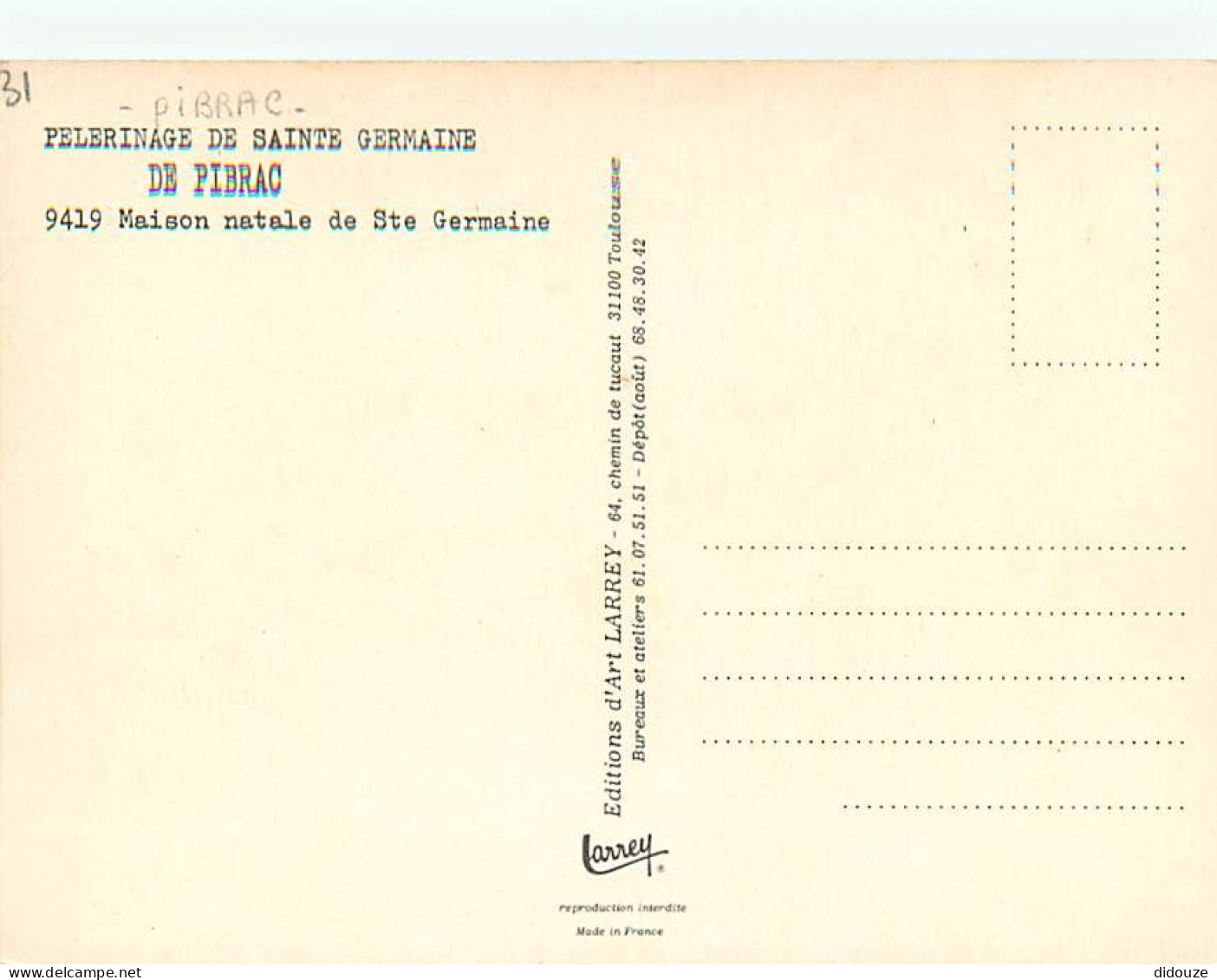 31 - Pibrac - CPM - Voir Scans Recto-Verso - Pibrac