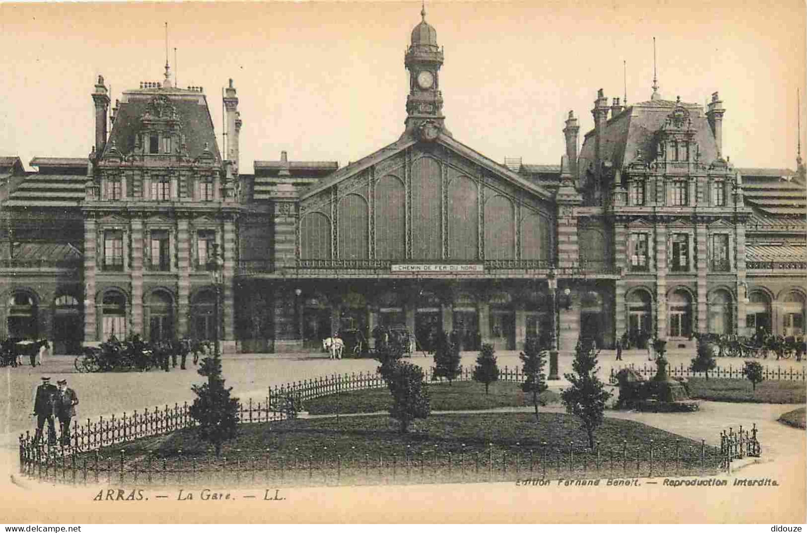 62 - Arras - La Gare - Animée - CPA - Voir Scans Recto-Verso - Arras