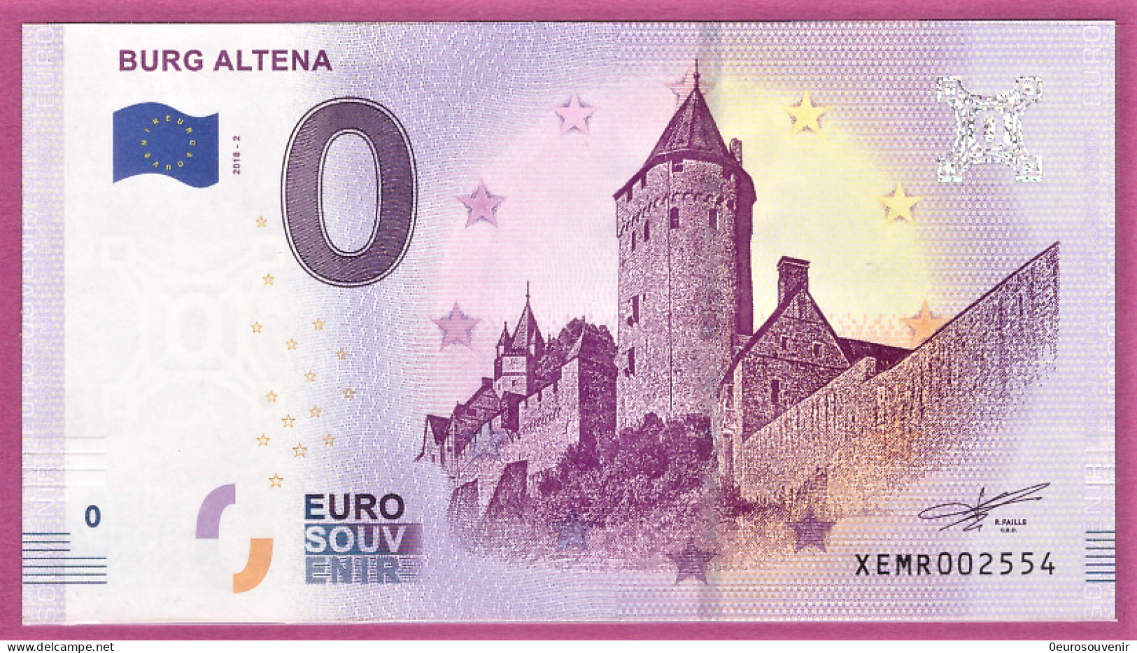 0-Euro XEMR 2 2018 BURG ALTENA - Private Proofs / Unofficial