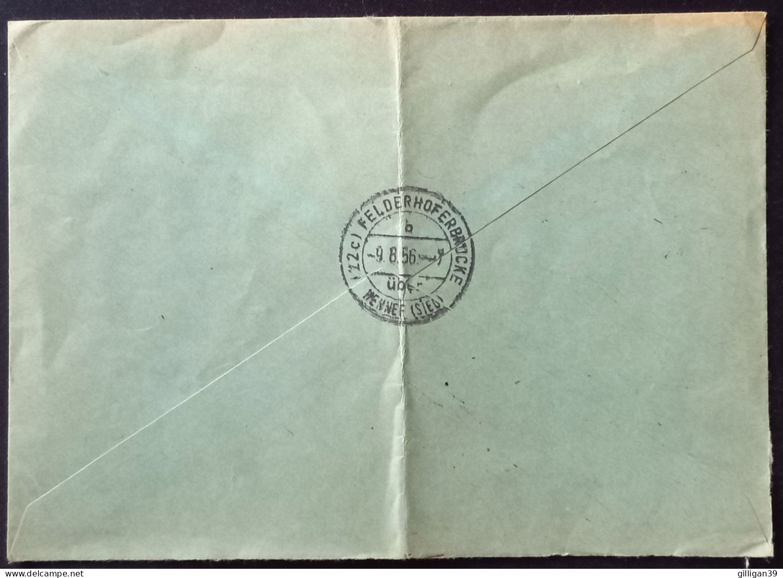 Einschreiben, RECO, Papier-Großhandlung Hermann Schäfer, Löhne-Bhf., Poststempel BAD OEYNHAUSEN 1956 - Lettres & Documents
