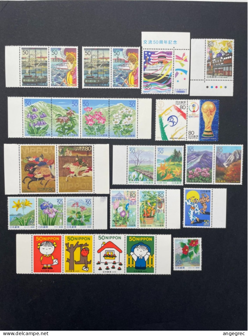 Timbre Japon 2002 Lot De 93 Timbre Et 1 Bloc Feuillet Neuf ** - Collections, Lots & Series