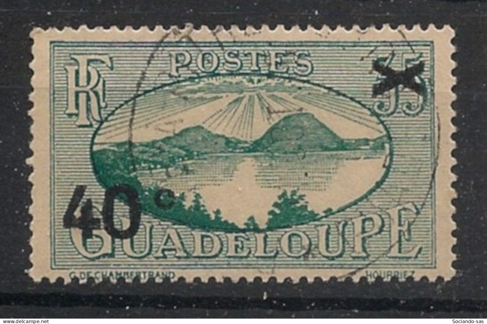 GUADELOUPE - 1943-44 - N°YT. 165 - Rade Des Saintes 40c Sur 35c - Oblitéré / Used - Used Stamps