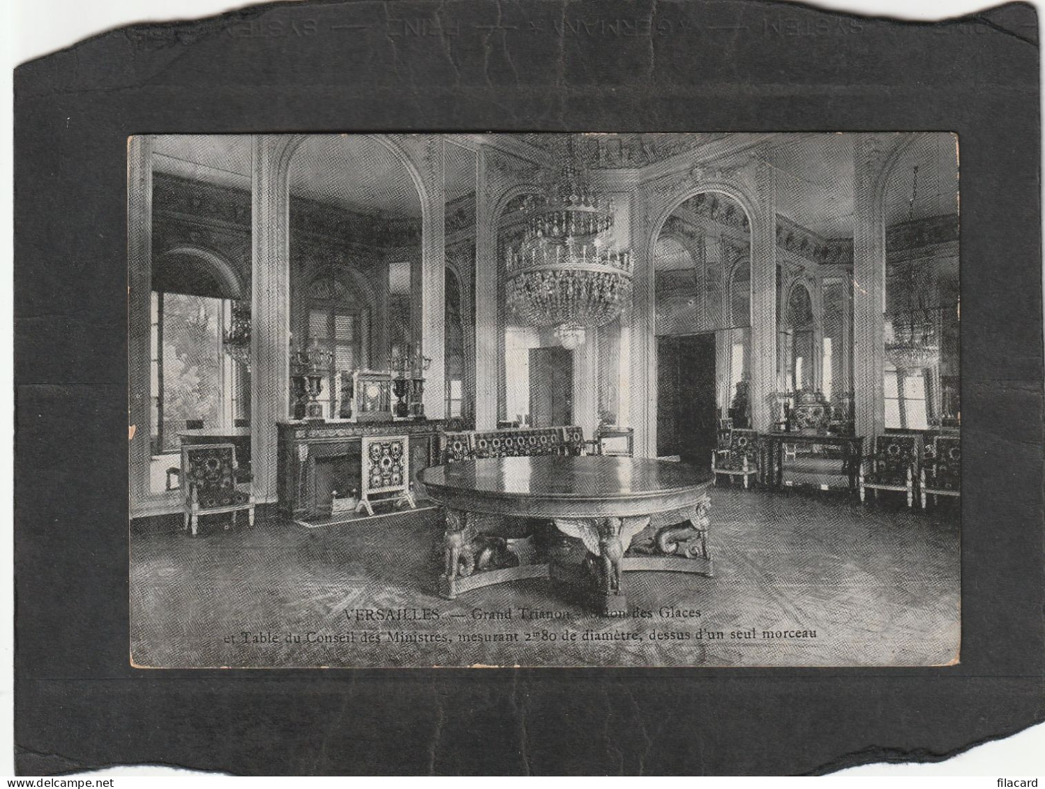 129045     Francia,  Versailles,  Grand  Trianon,  Salon Des  Glaces  Et  Table Du  Conseil  Des  Ministres,  VGSB  1912 - Versailles