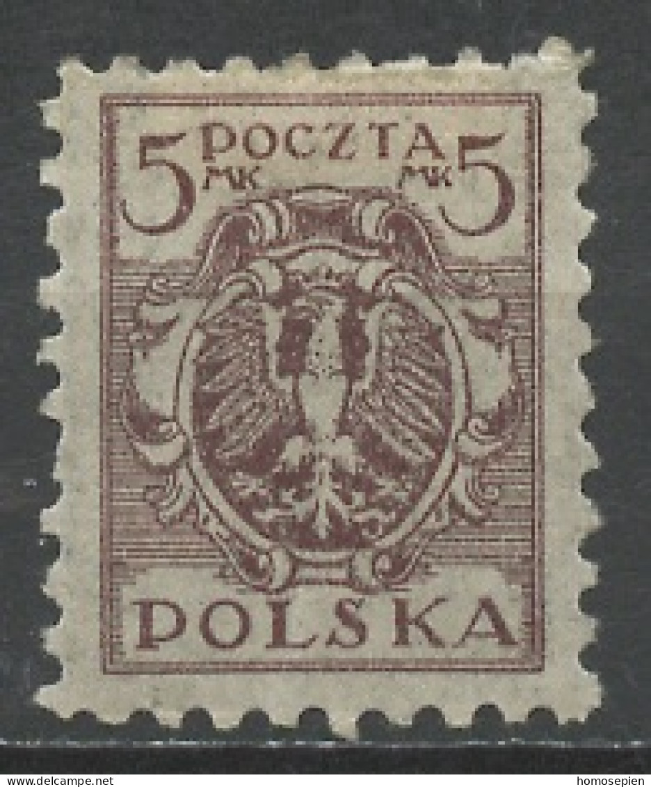 Pologne - Poland - Polen 1921-22 Y&T N°222 - Michel N°151 * - 5m Aigle National - K9 - Unused Stamps