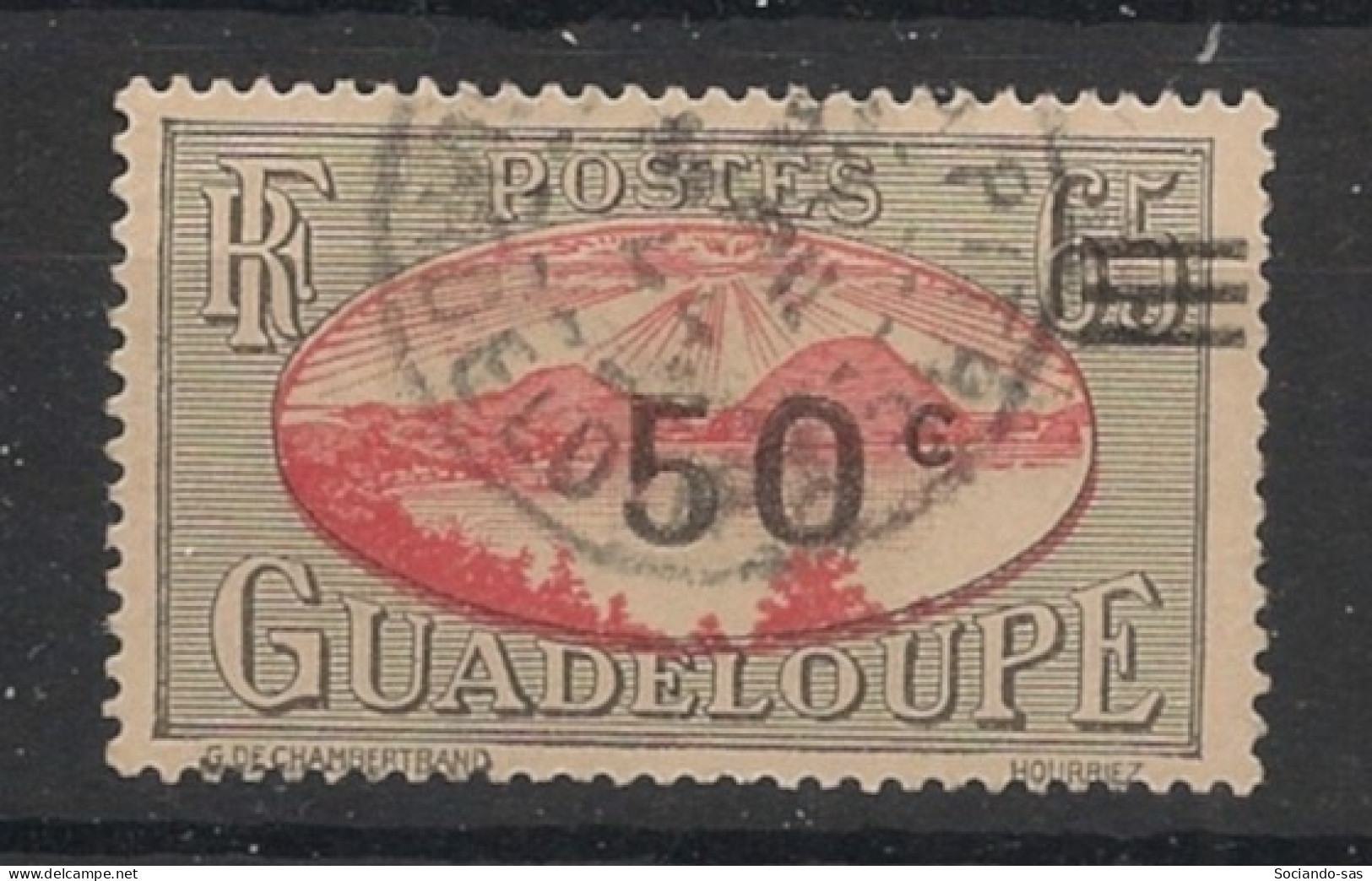 GUADELOUPE - 1943-44 - N°YT. 167 - Rade Des Saintes 50c Sur 65c - Oblitéré / Used - Gebraucht