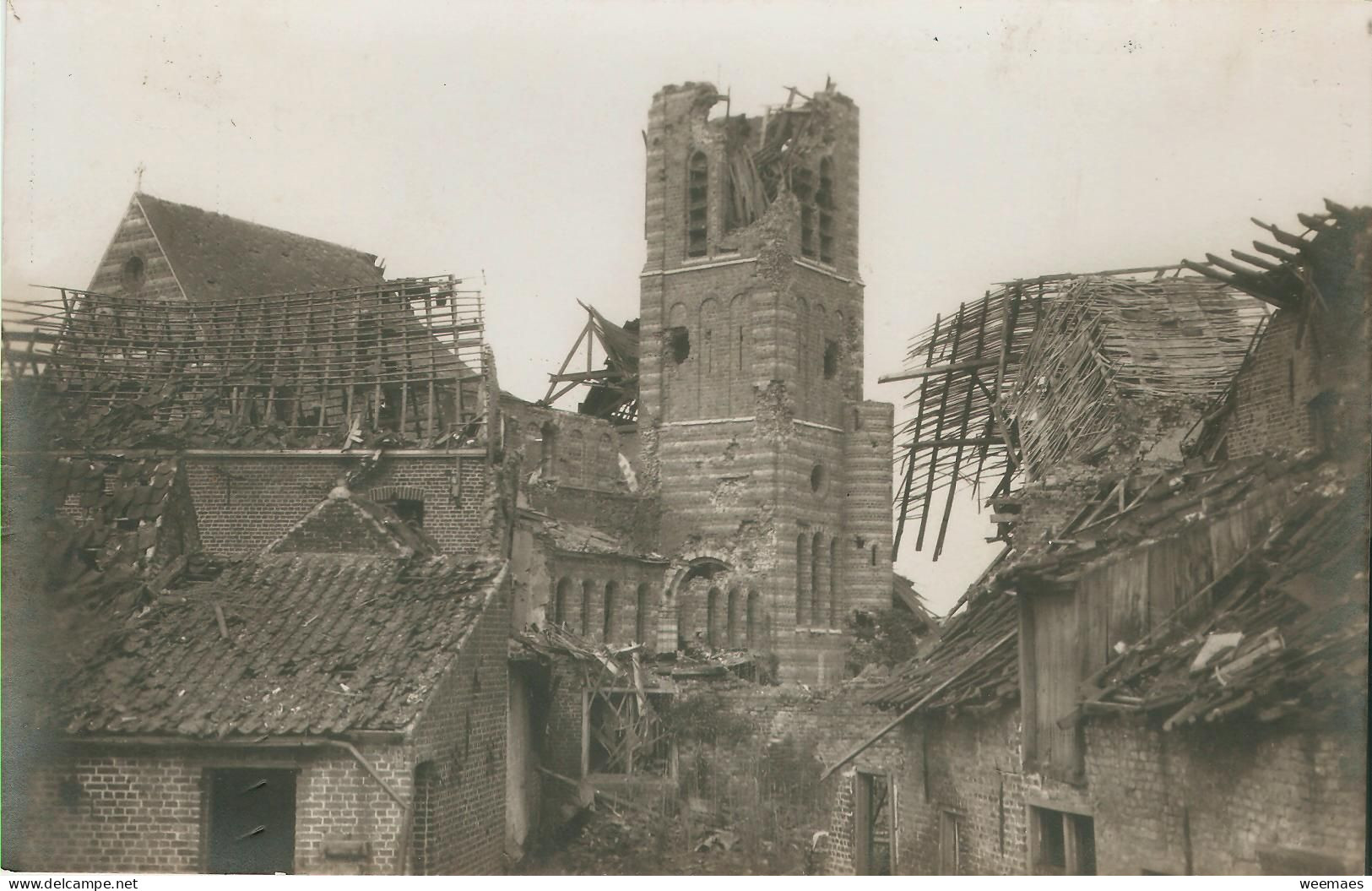 Zonnebeke Passendale Verwoeste Kerk 1914 15 - Zonnebeke