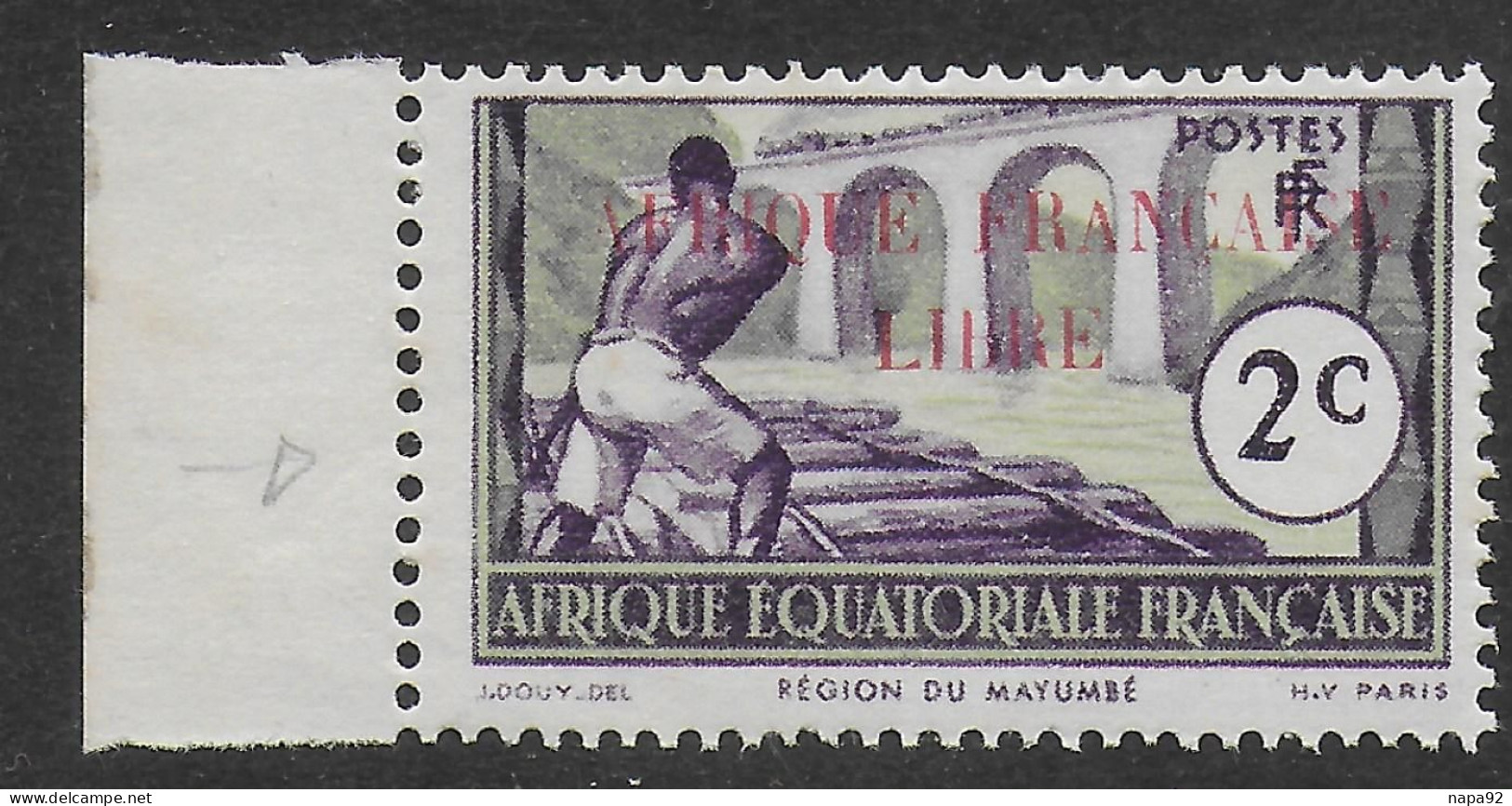 AFRIQUE EQUATORIALE FRANCAISE - AEF - A.E.F. - 1940 - YT 93** - VARIETE - Ongebruikt