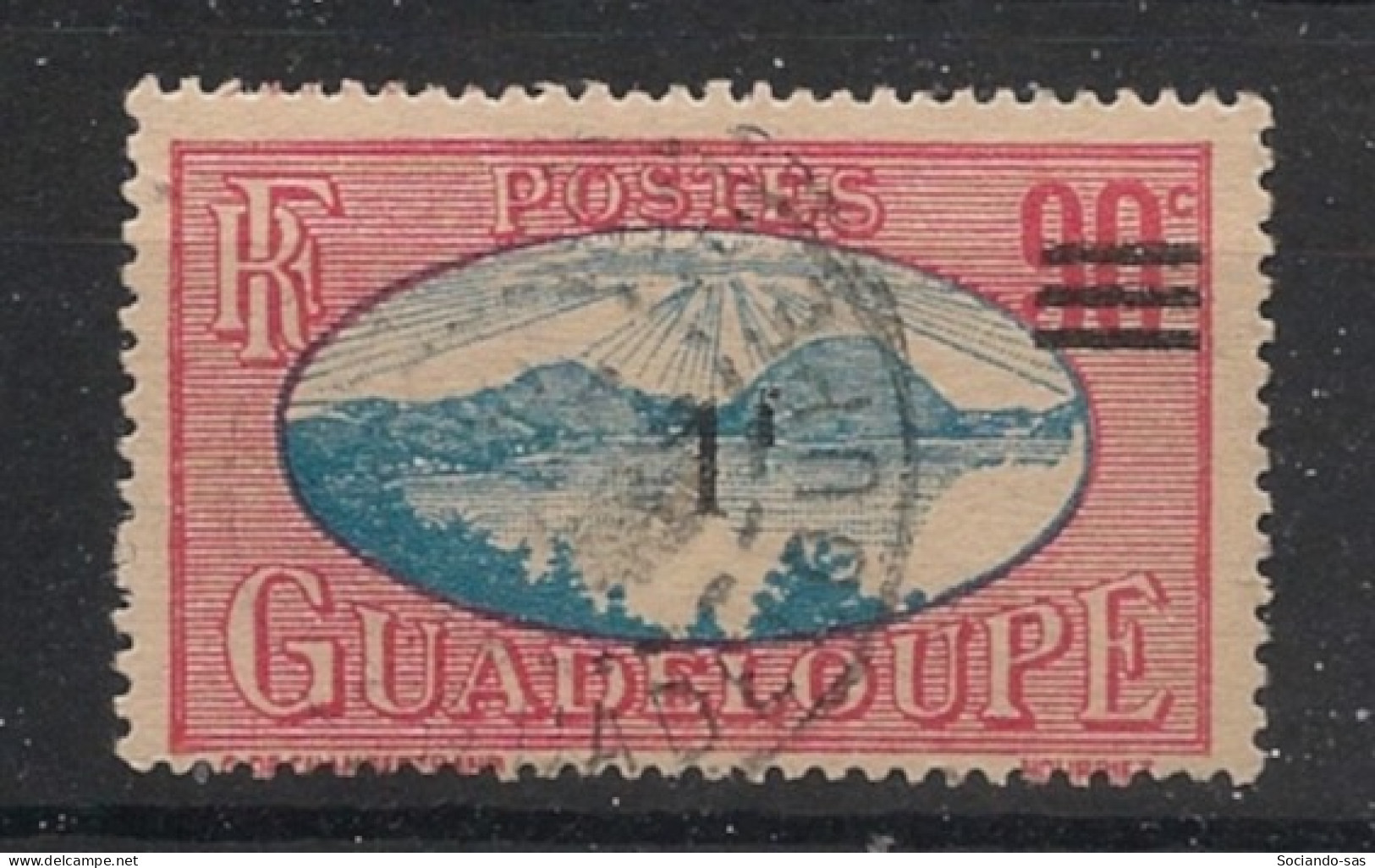 GUADELOUPE - 1943-44 - N°YT. 170 - Rade Des Saintes 1f Sur 90c - Oblitéré / Used - Oblitérés