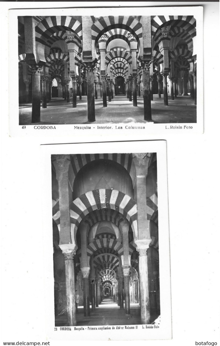 2 CPA PHOTO CORDOBA ,MEZQUITA INTERIOR  Y PRIMERA  AMPLIACION - Córdoba