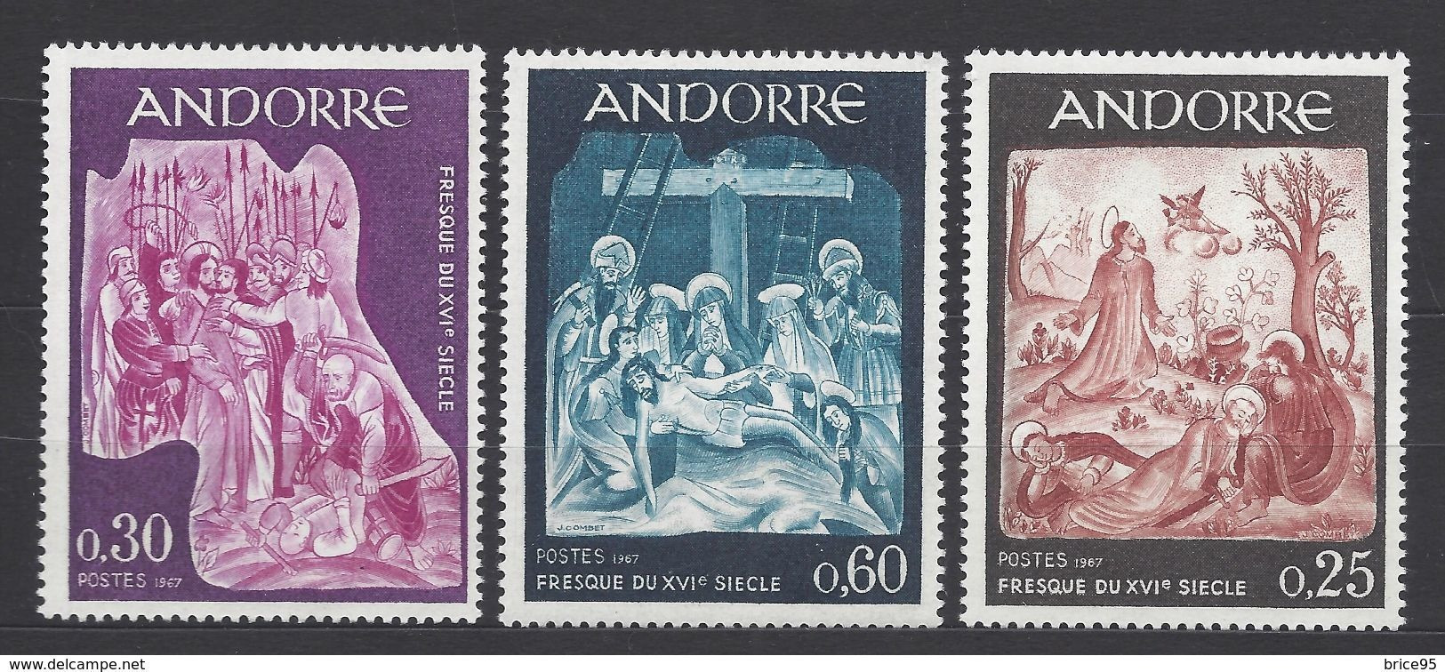 Andorre Français - YT N° 184 à 186 ** - Neuf Sans Charnière - 1967 - Neufs