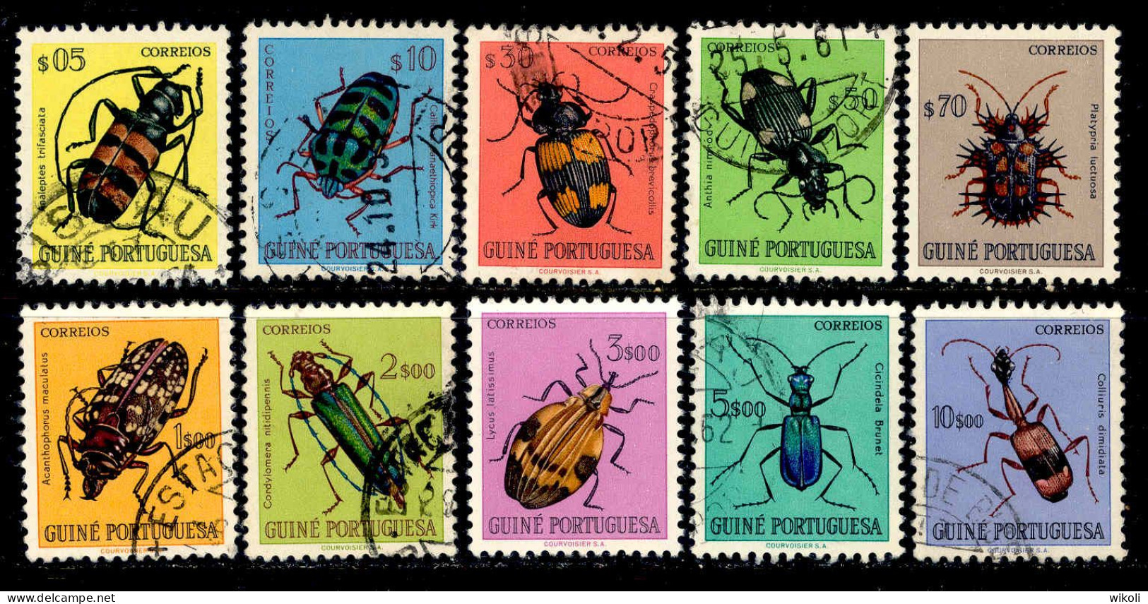 ! ! Portuguese Guinea - 1953 Insects (Complete Set) - Af. 270 To 279 - Used - Portugiesisch-Guinea