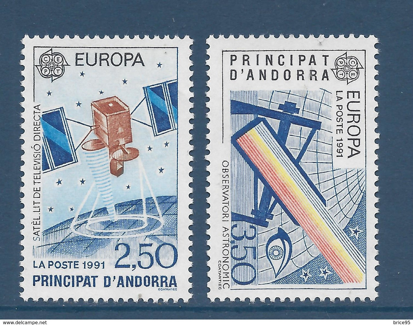 Andorre Français - YT N° 402 Et 403 ** - Neuf Sans Charnière - 1991 - Unused Stamps