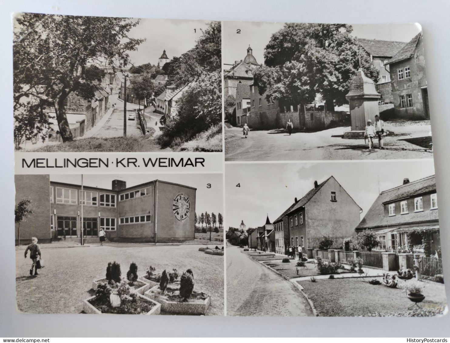 Mellingen, Kr. Weimar, Schule, Magdalastr., Weimarische Straße, 1980 - Weimar