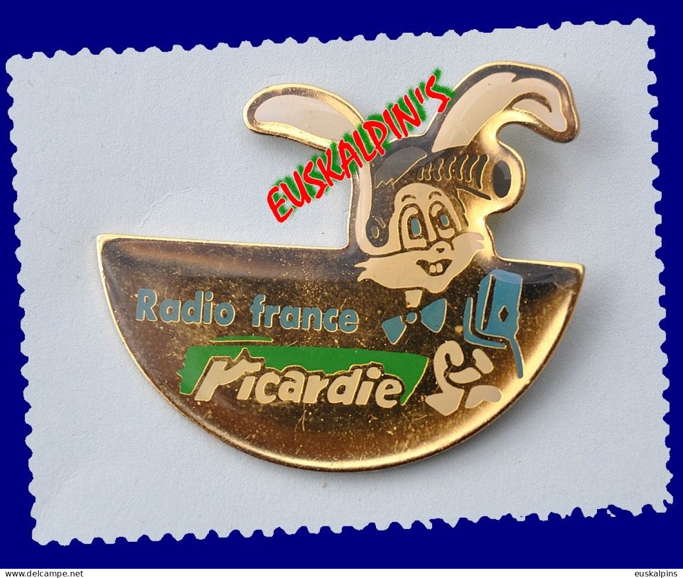 Pin's Radio France Picardie, Médias, Lapin - Medien