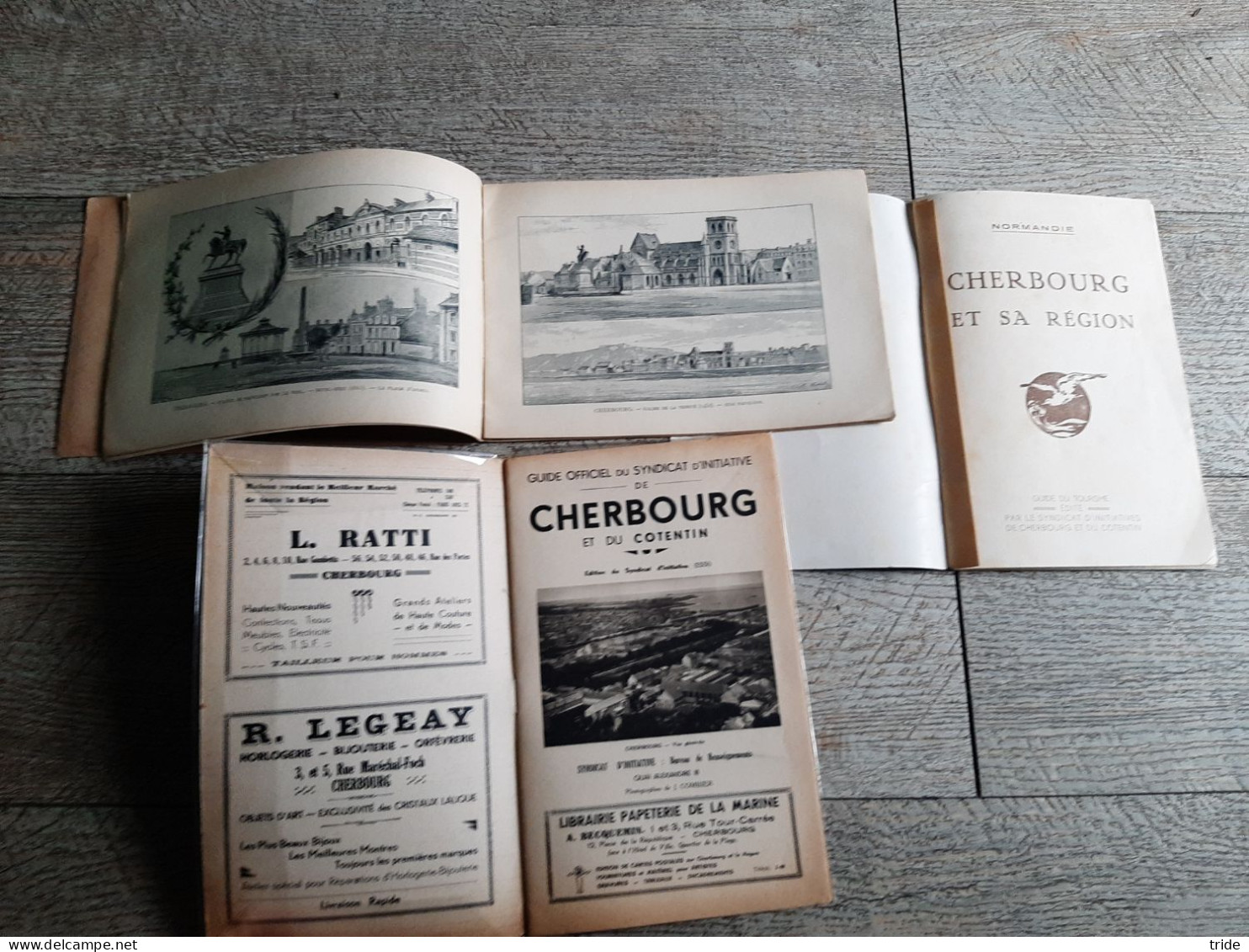 3 Brochures Cherbourg France Album Guide Officiel Touristique Tourisme Circuit La Hague - Tourism Brochures