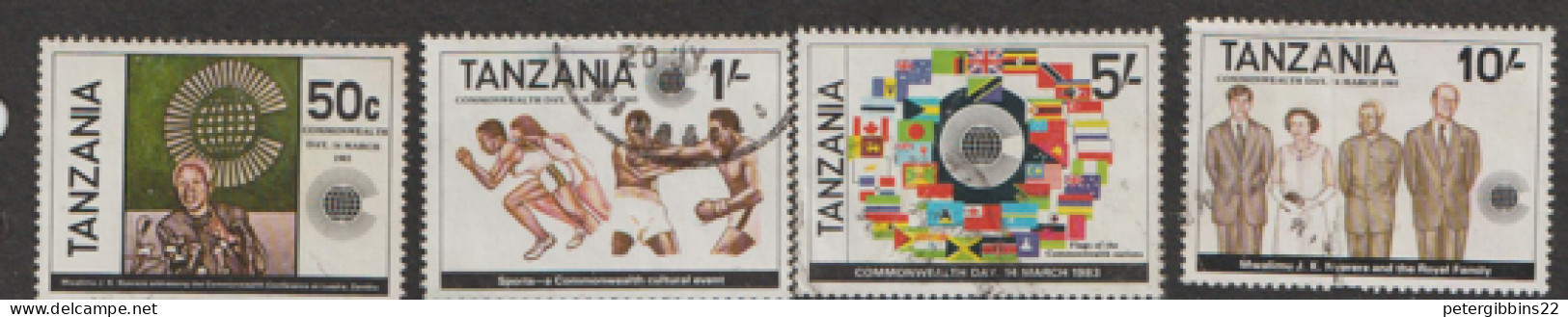 Tanzania   1982   SG 375-8   Commonwealth Day   Fine Used - Tanzania (1964-...)