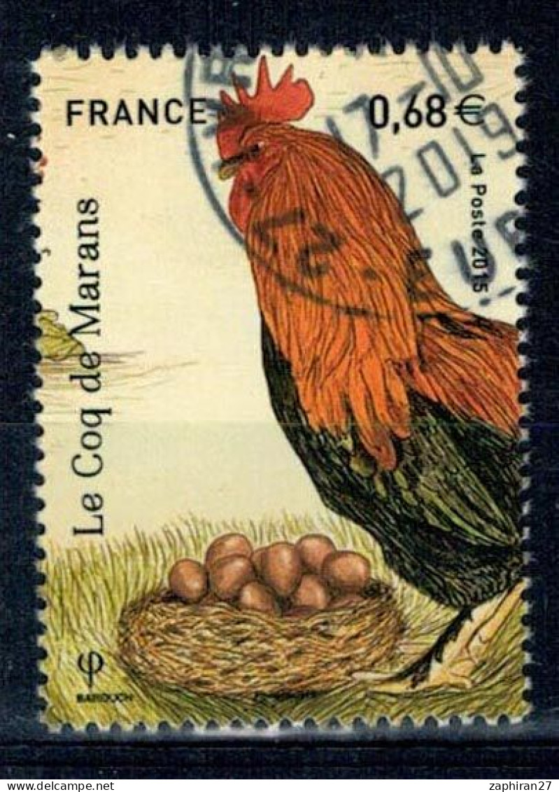 2015 N 5010 COQ DE MARANS OBLITERE CACHET ROND  #234# - Gebraucht