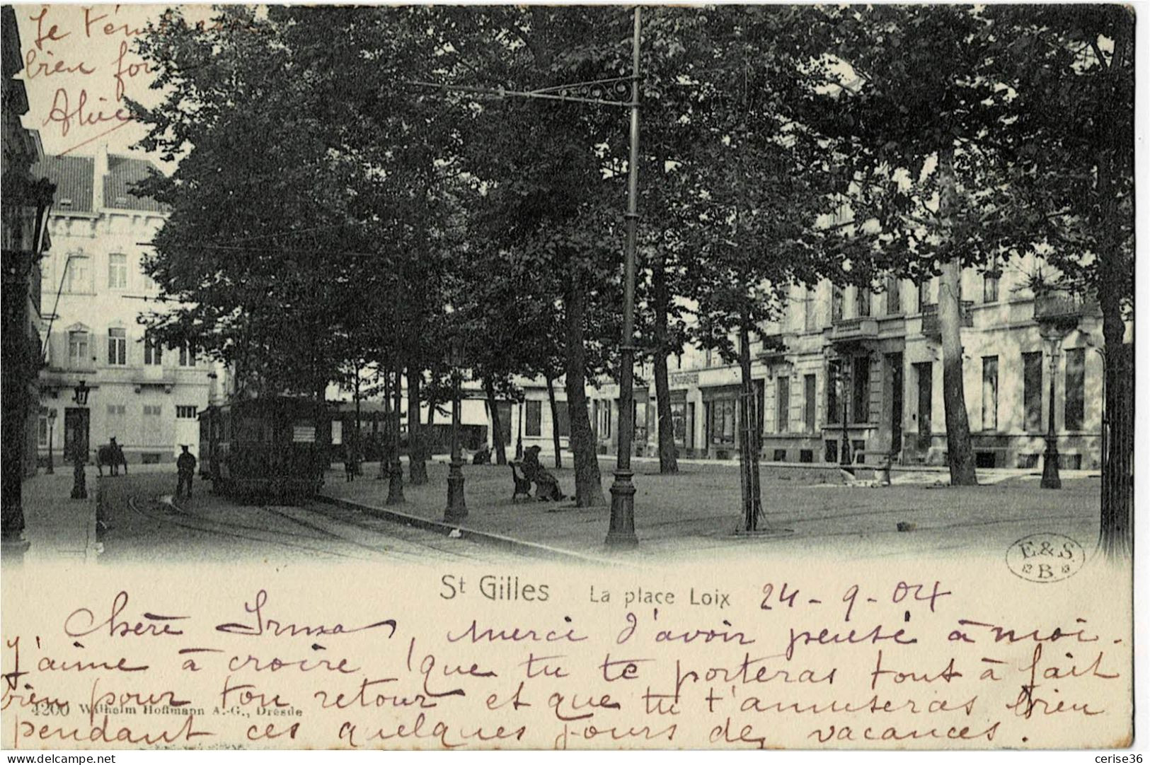 St-Gilles La Place Loix Circulée En 1904 - St-Gilles - St-Gillis