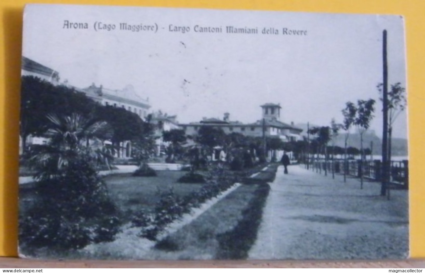 (ARO3) ARONA - LARGO CANTONI MAMIANI DELLA ROVERE - ANIMATA - VIAGGIATA  1919 - Other & Unclassified