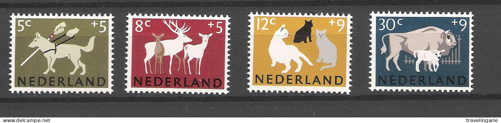 Netherlands 1964 Animaux Animals NVPH 812/5 Yvert 792/5 MNH ** - Game