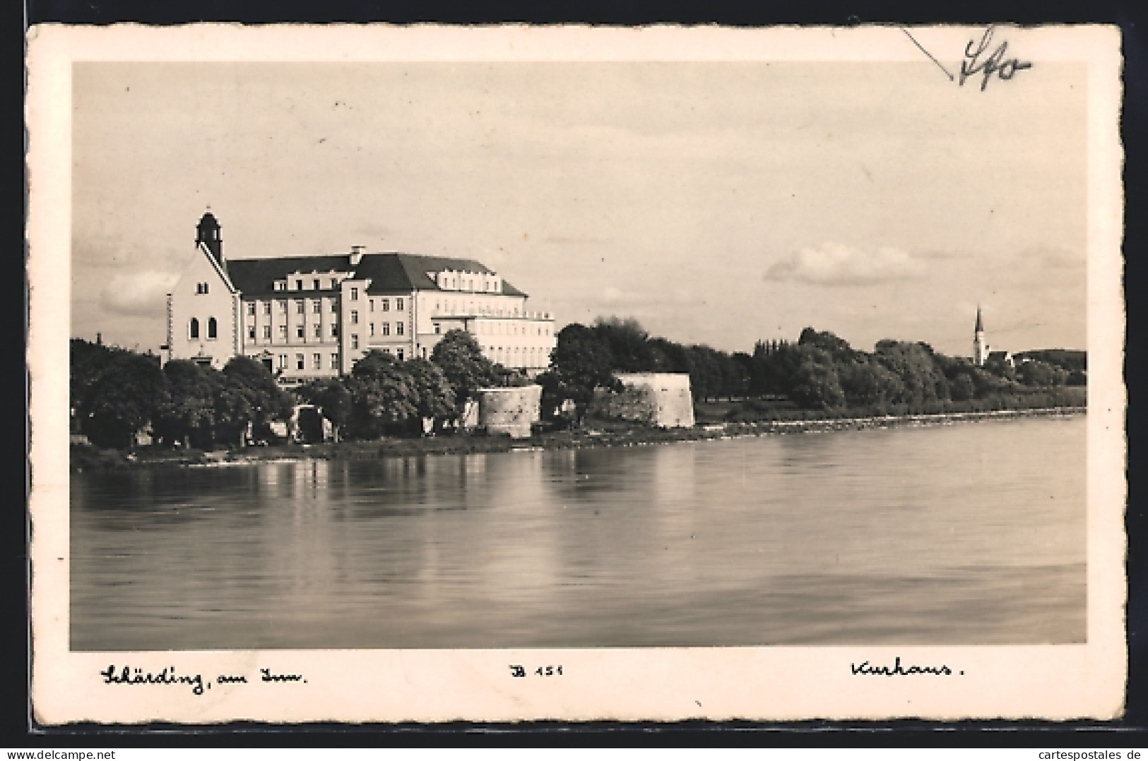 AK Schärding A. Inn, Kurhaus, Vom Wasser Gesehen  - Autres & Non Classés