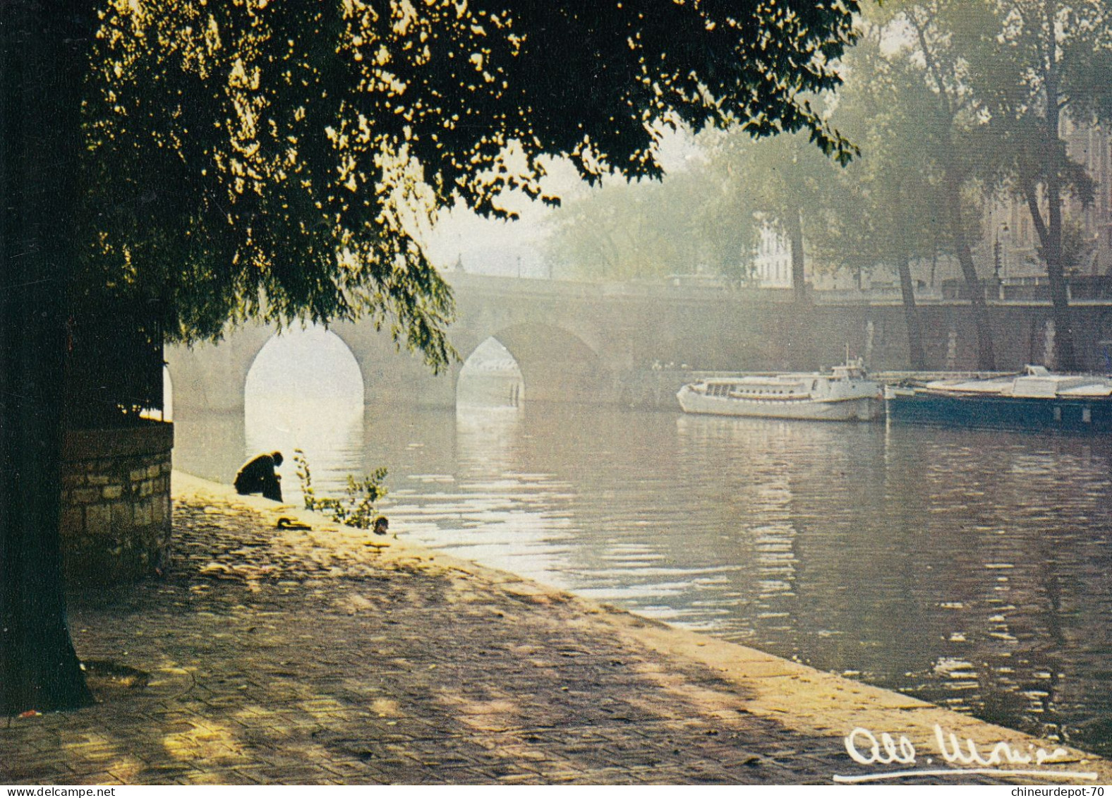 Paris Pont Neuf Sur La Seine Mélancolie Photo A Monier - Die Seine Und Ihre Ufer