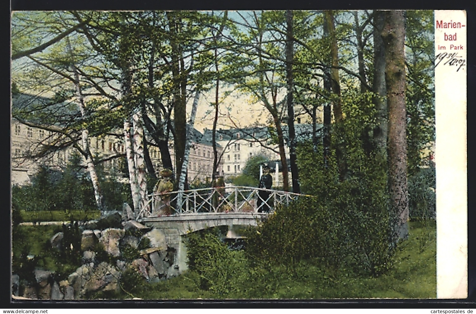 AK Marienbad, Brücke Im Park  - Tchéquie
