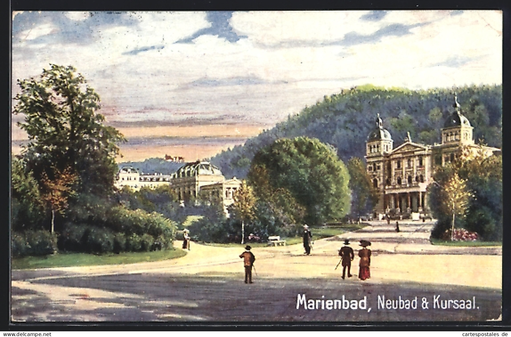 Künstler-AK Marienbad, Neubad Und Kursaal  - Tchéquie