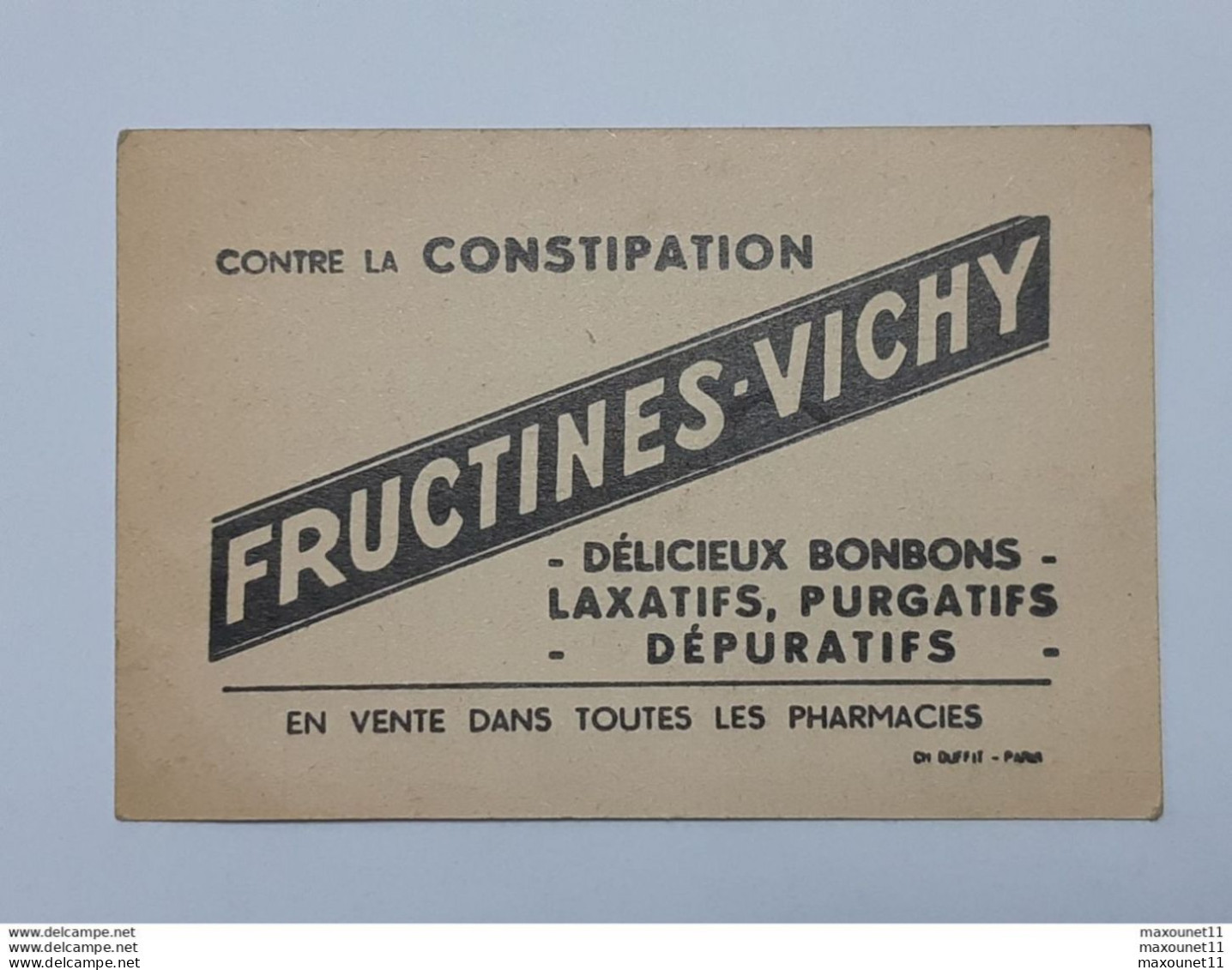 Ancien Chromo Des Fructines Vichy .. Lot90 . - Otros & Sin Clasificación