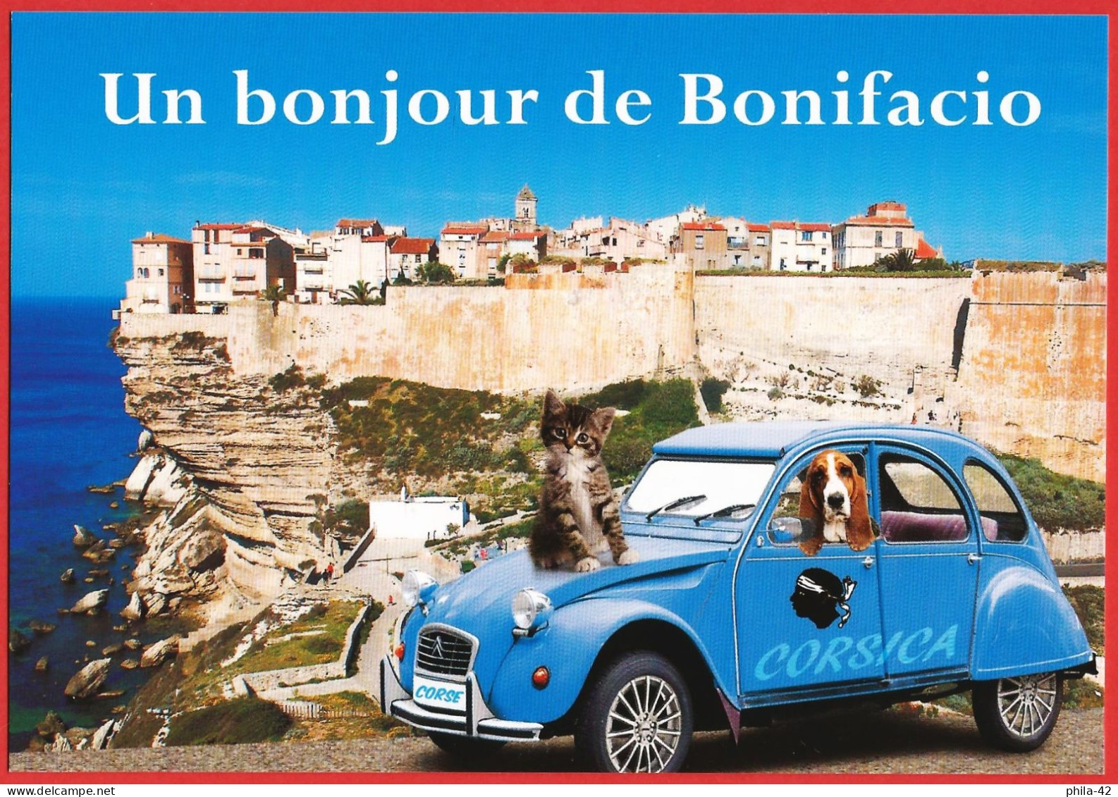 Auto Citroën 2 CV ( Devant Les Falaises De Bonifacio En Corse ) Carte Neuve TBE - Voitures De Tourisme