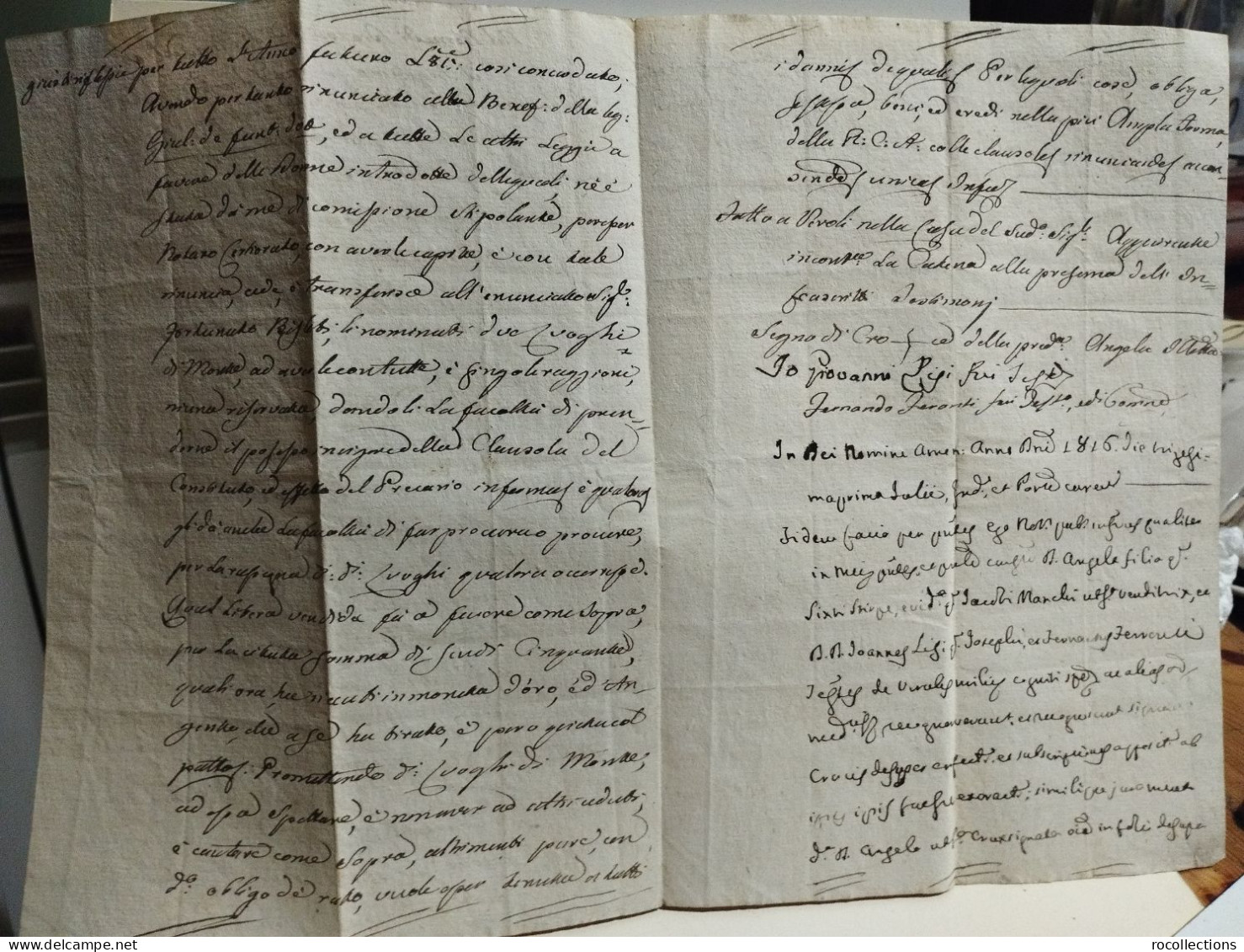 Italy Old Letter. Italia Lettera Da Identificare Vicende A Veroli 1816 - Sin Clasificación