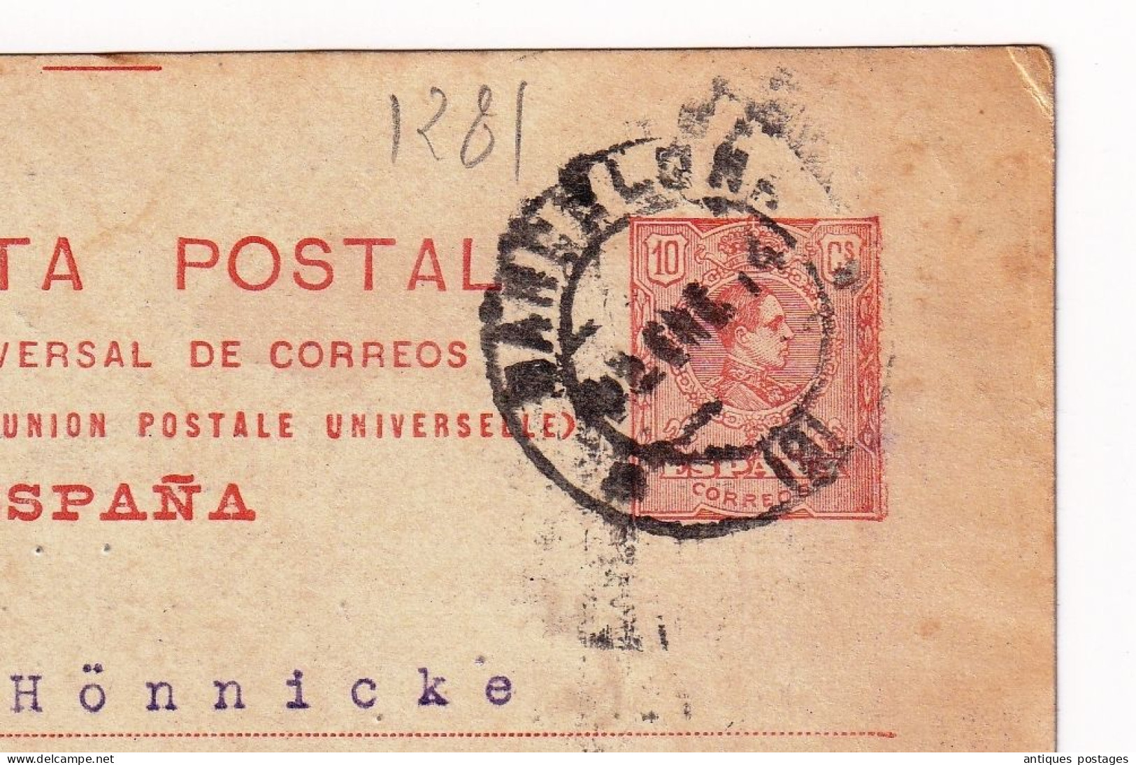 Tarjeta Postal 1914 España Rosenthal Barcelone Barcelona Berlin G. Hönnicke Deutschland - 1850-1931