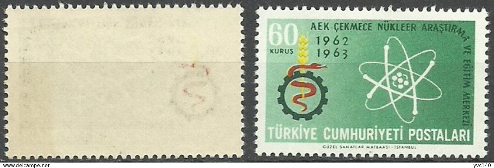 Turkey; 1963 1st Anniv. Of Opening Of Turkish Nuclear Research Centre 60 K. "Abklatsch Print" - Unused Stamps