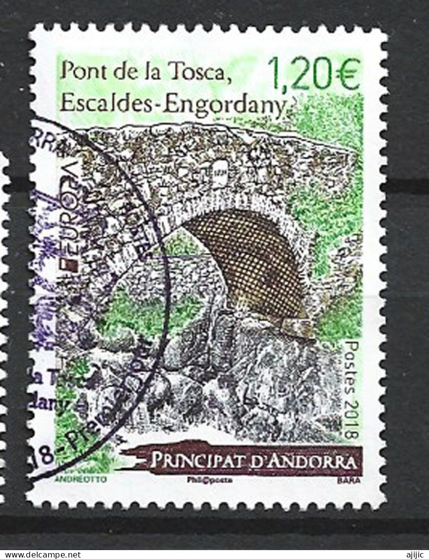EUROPA 2018. Pont De La Tosca Escaldes-Engordany.  , Un Timbre Oblitéré, 1 ère Qualitè - Used Stamps