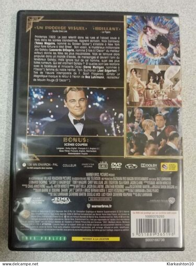 Dvd - Gatsby Le Magnifique (Leonardo DiCaprio Tobey Maguire Carey Mulligan Et Joel Edgerton) - Other & Unclassified