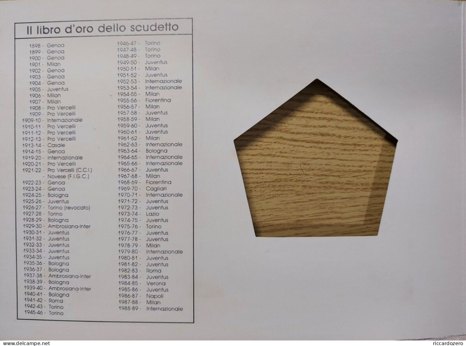 Inter 1988/1989 Stagione Dei Record. Folder Filatelico - Geschenkheftchen