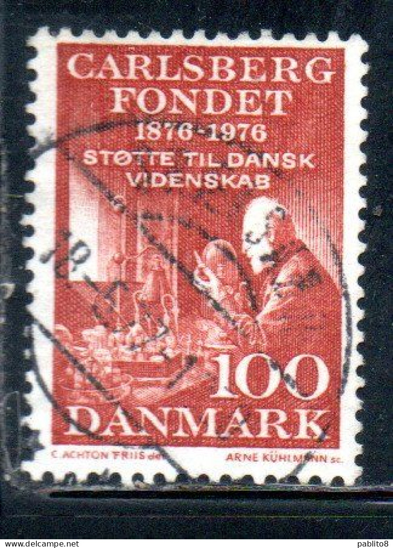 DANEMARK DANMARK DENMARK DANIMARCA 1976 CARISBERG FOUNDATION EMIL CHRISTIAN HANSEN 100o USED USATO OBLITERE' - Used Stamps