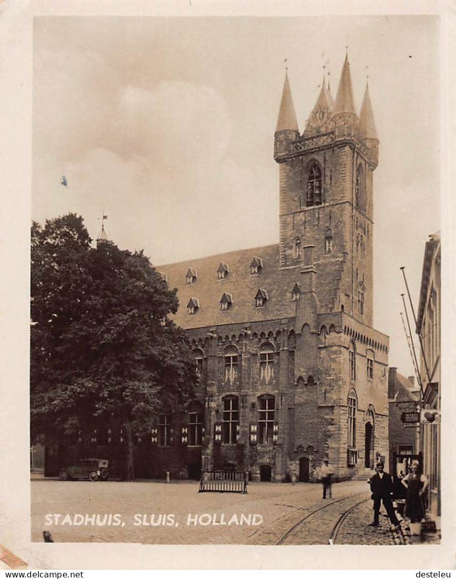 Foto  Stadhuis - Sluis - 7x9 Cm - Sluis