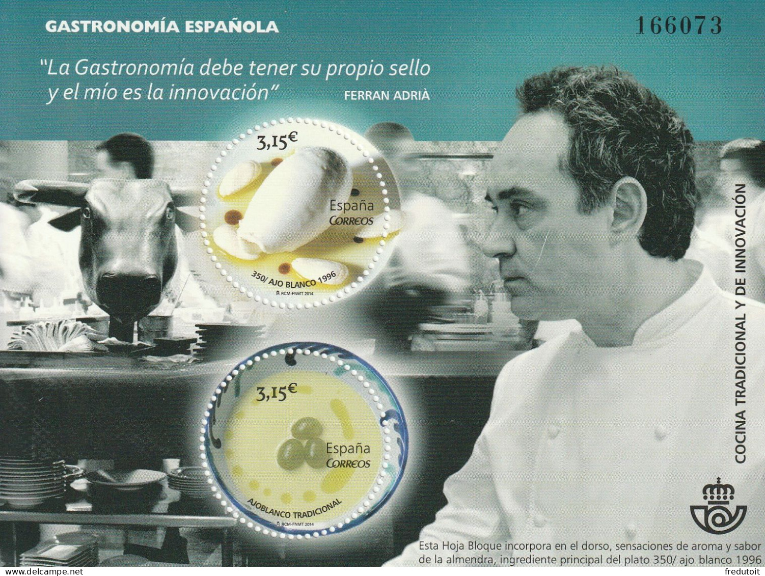 ESPAGNE - N°F4586 ** (2014) Gastronomie - Unused Stamps