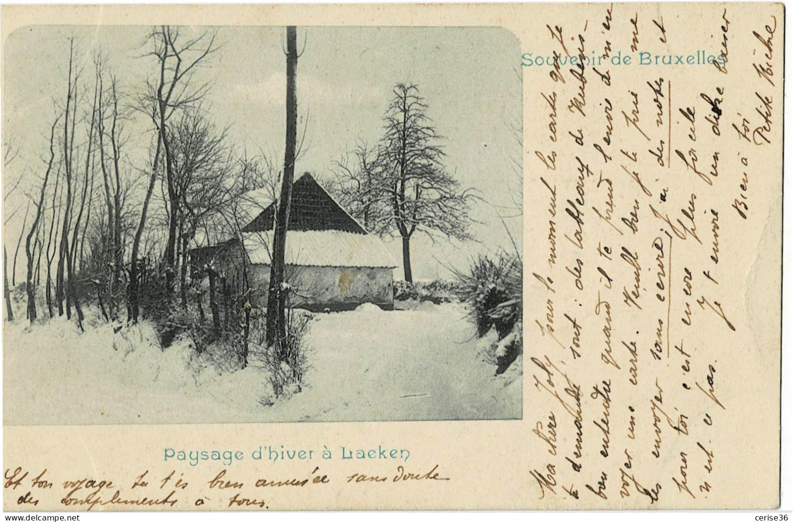 Paysage D'Hiver à Laeken Circulée En 1900 !!!!!!!!! - Laeken