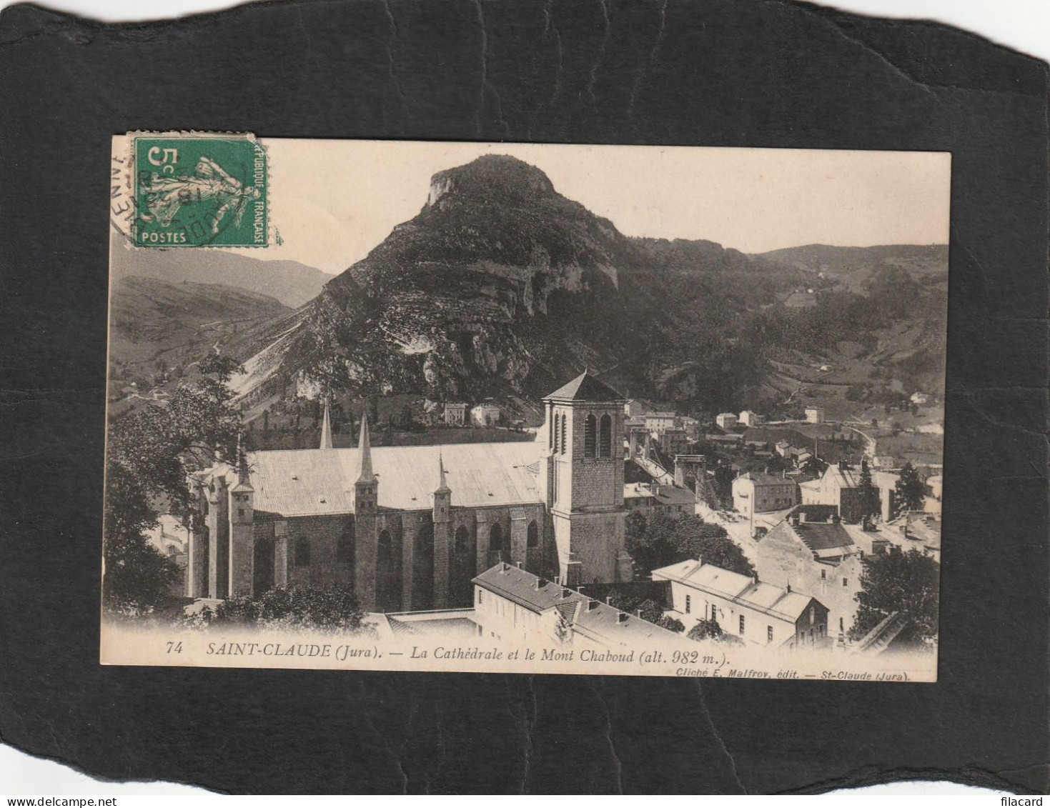 129049          Francia,    Saint-Claude,   La  Cathedrale  Et  Le  Mont  Chaboud,   VG   1911 - Saint Claude