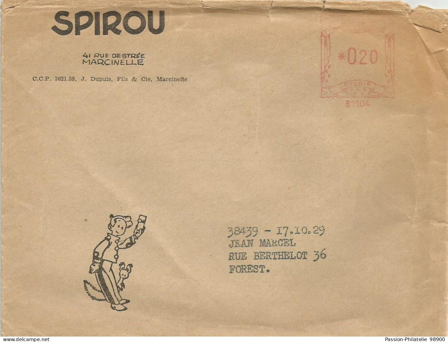 Carte Anniversaire Dépliant Pour Abonné Années 1950 Franquin Spirou Fantasio - Spirou Et Fantasio