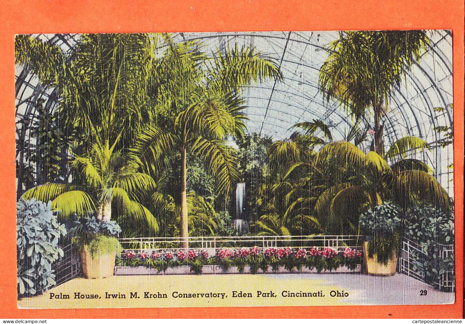 27326 / ♥️  Lisez ! CINCINNATI Ohio ◉ Palm House Irwin M. KROWN Conservatory Eden Park 1954 ◉ BELL BLOCK News-Novelty - Cincinnati