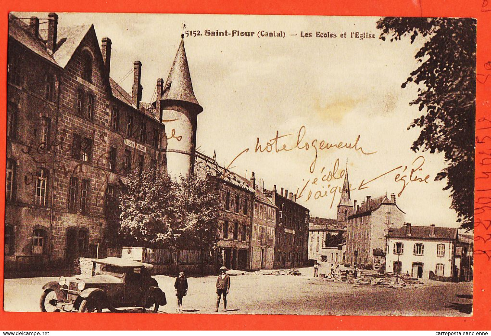 27371 / ♥️ ⭐ Rare Lisez 27-12-1933 Construction 3è Etage Notre Logement ◉ SAINT-FLOUR 15-Cantal ◉ Ecoles Laique Eglise - Saint Flour