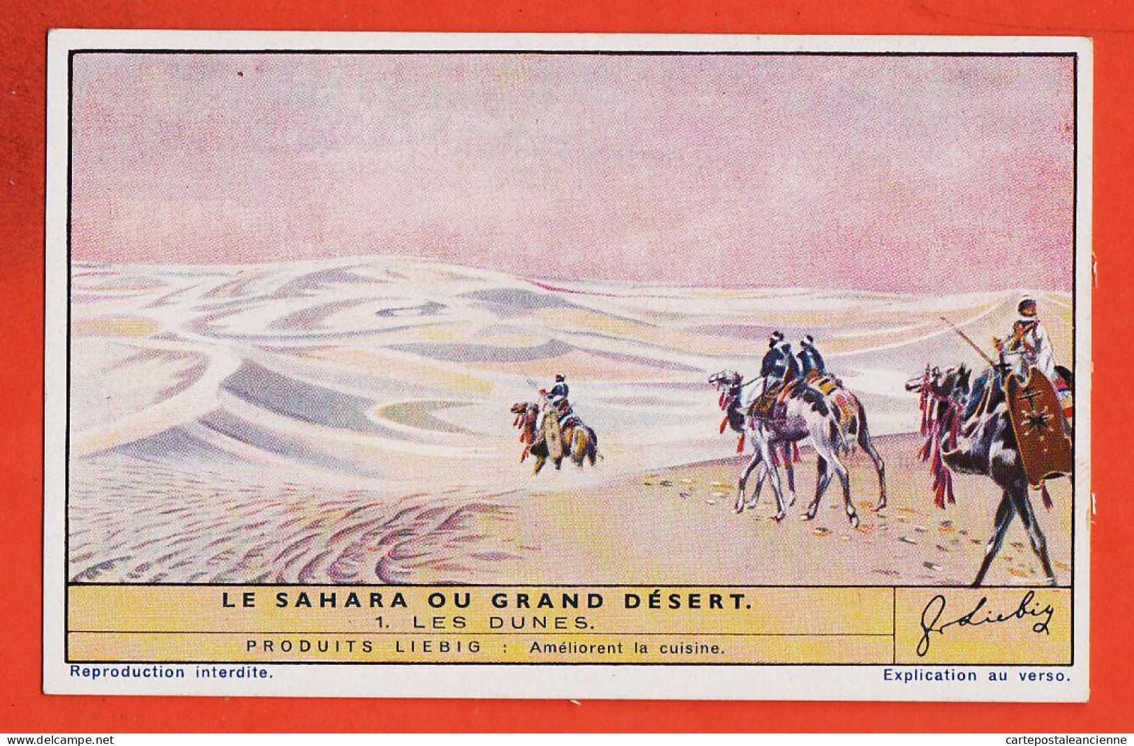 27286 / ⭐ Chromo LIEBIG ◉ Série 165 Sahara Ou Grand Desert N° 1 ◉ Les Dunes - Liebig