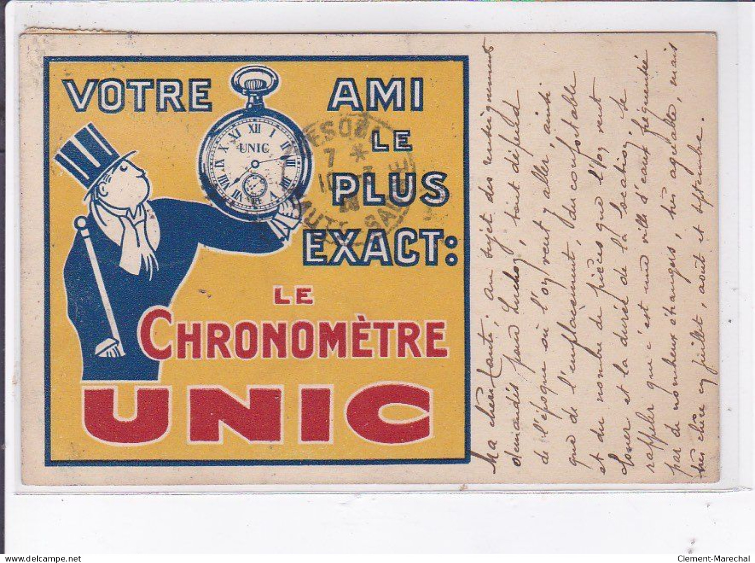 PUBLICITE : Le Chronometre UNIC (horlogerie - Montre) - état - Advertising